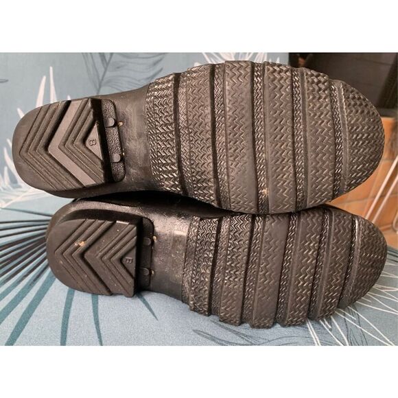 Hunter original kids Gloss Tall Black Rubber Rain Boots F 5 M 4 - Picture 9 of 11